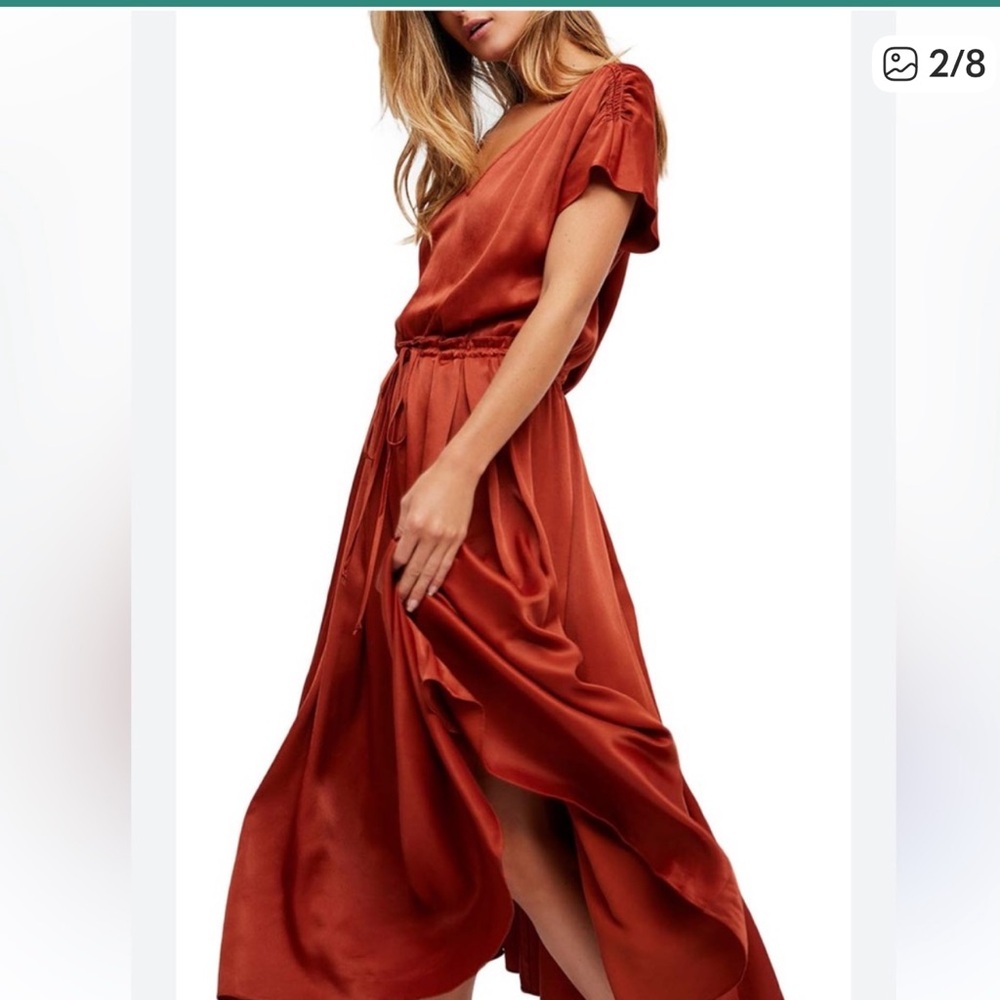 Free People Rust Orange Dress